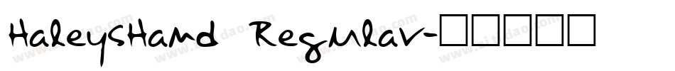 HaleysHand Regular字体转换